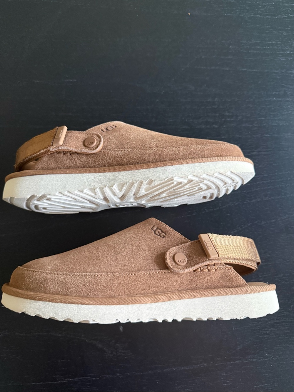 UGG Kids Chestnut Suede Backstrap Clog